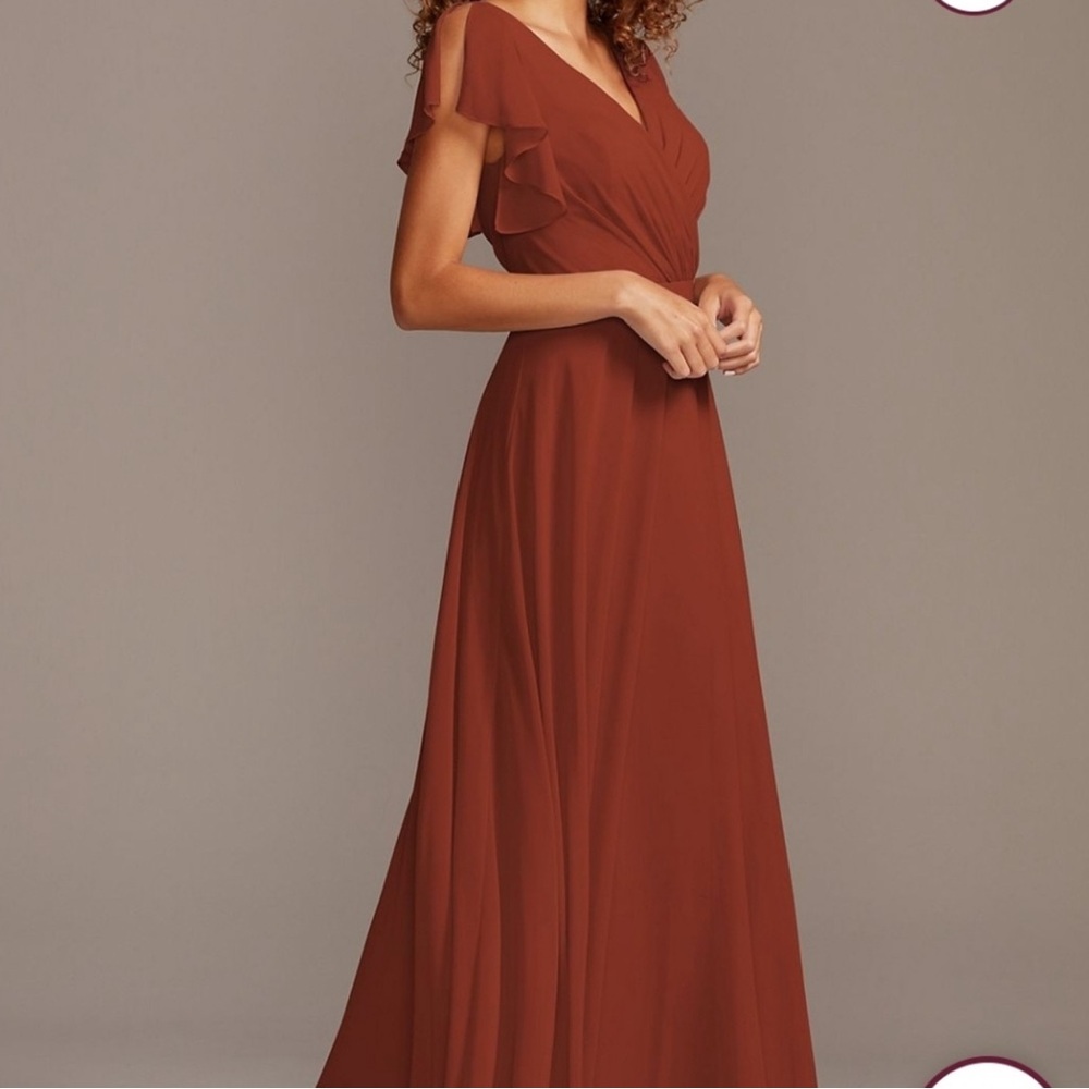 Elegant Rust Evening Gown